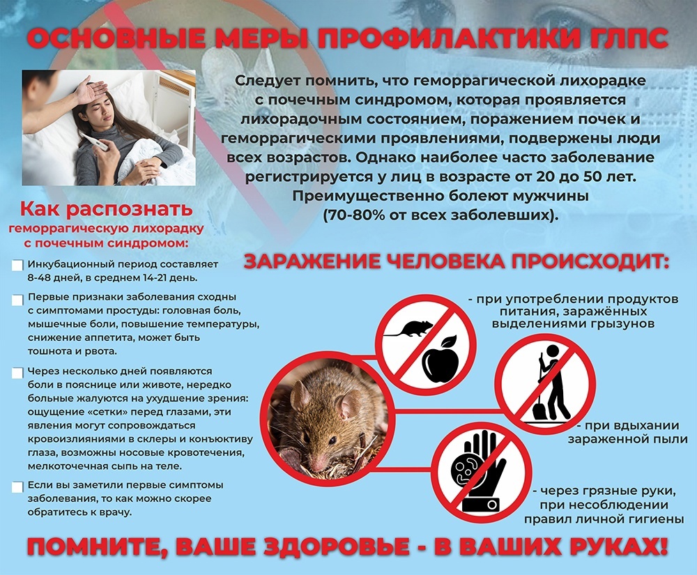 Ситуация по заболеваемости геморрагической лихорадкой с почечным синдромом.